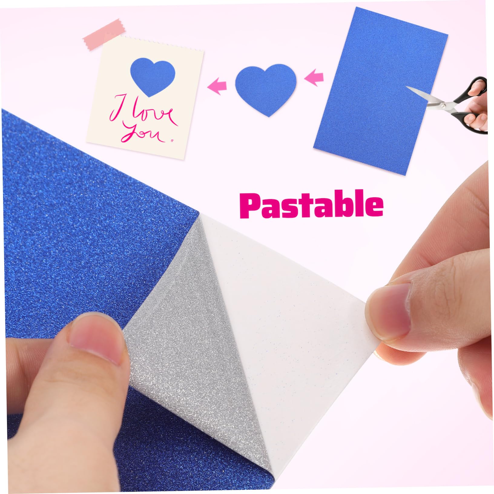 STOBOK Hochschwerer Karton 60 Blatt Glitzerkartonpapier Für Bastelarbeiten Für Jungen Und Mädchen
