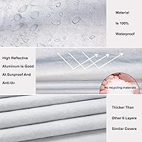 Vista 2 de Kayme - Cubierta impermeable resistente de 6 capas para camioneta, apta para todo clima, protección para exteriores contra lluvia y rayos UV, ajuste