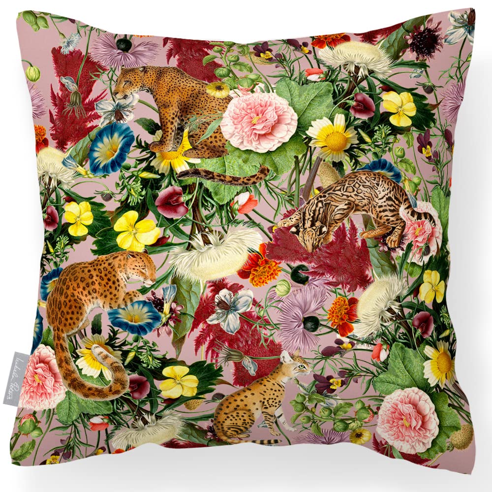 Izabela Peters Rosewater Outdoor Cushions Waterproof, 43 Cm, Filled Outdoor Cushion, Junglescape - Garden Furniture Cushions