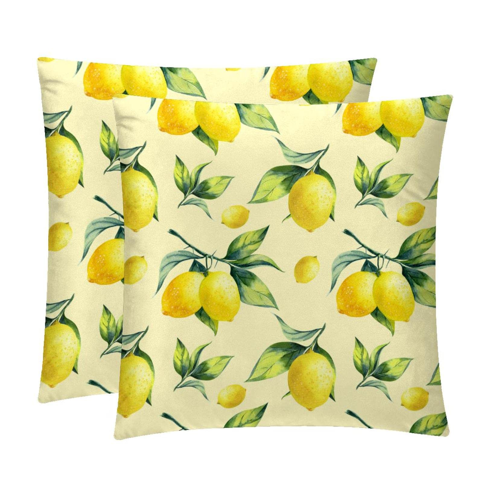 Housses de coussin lombaire douces jaune citron pour réveiller la déco du salon