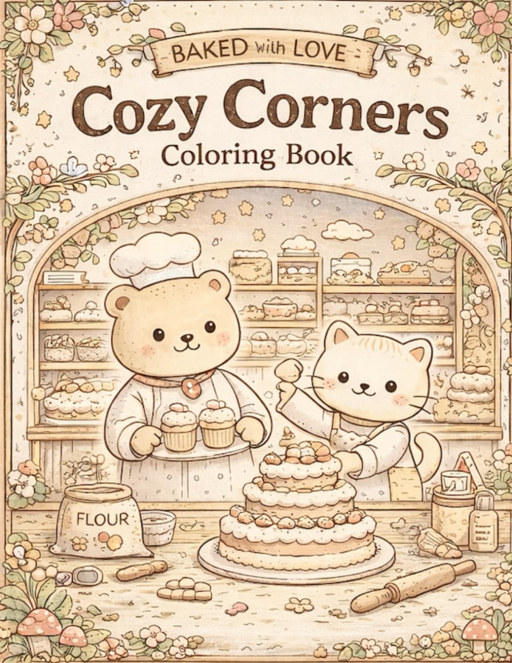 Cozy Corners: Cozy Spaces Coloring Book