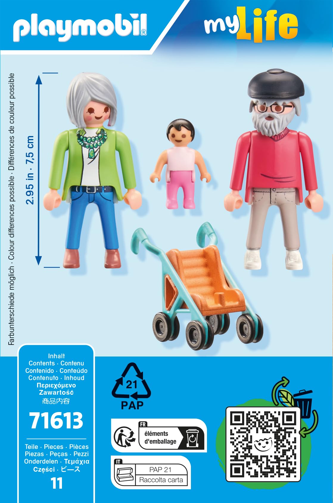 Playmobil 71613 Grandparents with Baby - Family Playset with Figures & Accessories, Imaginative Role‑Play Toy for Kids Ages 4+ - Image 3