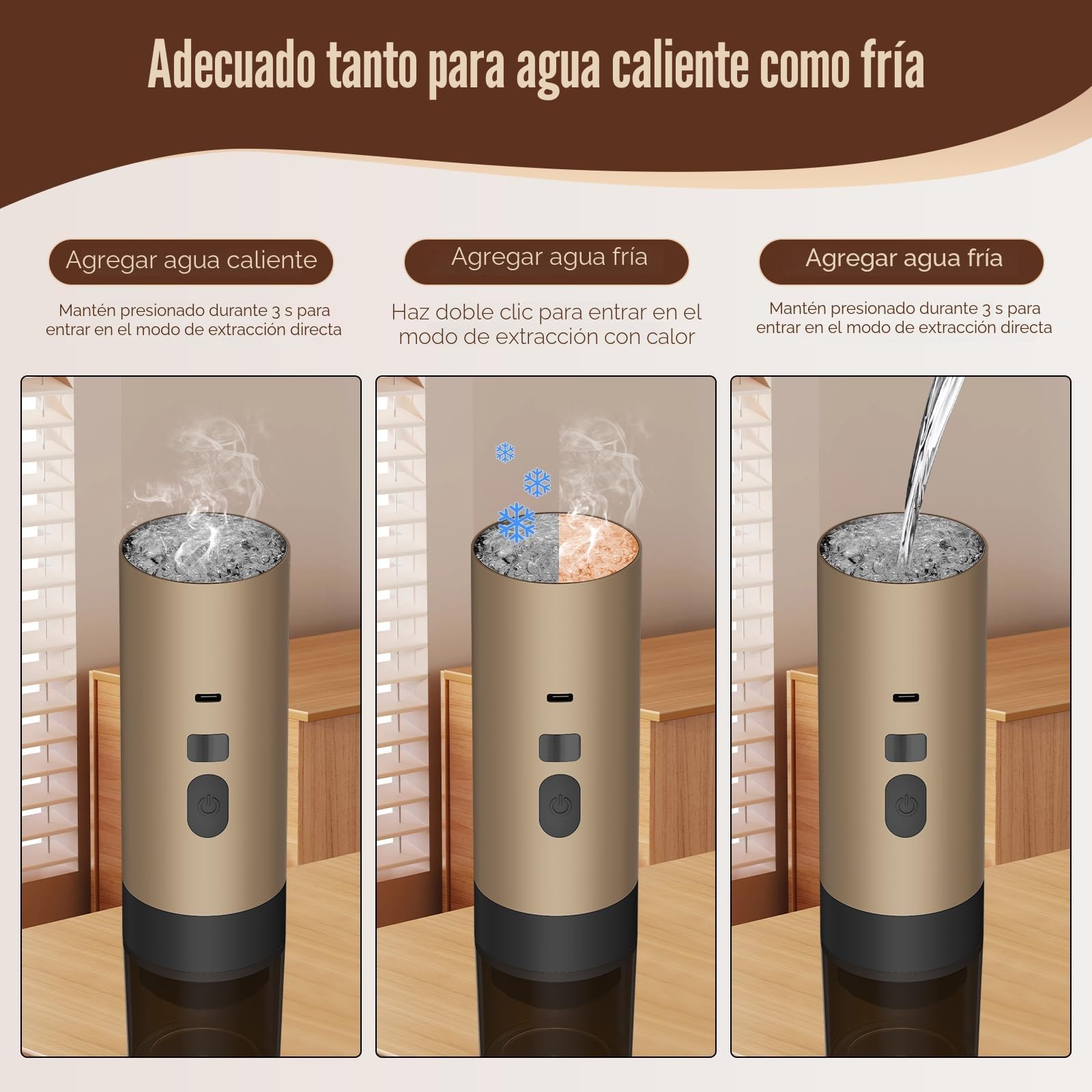 Cafetera 3 en 1, portátil, 72 W, cafetera portátil, 12 V, cafetera de espresso, recargable, USB, cafetera de cápsulas, recipiente de agua, 90 ml, para oficina, camping, coche, viaje (naranja)