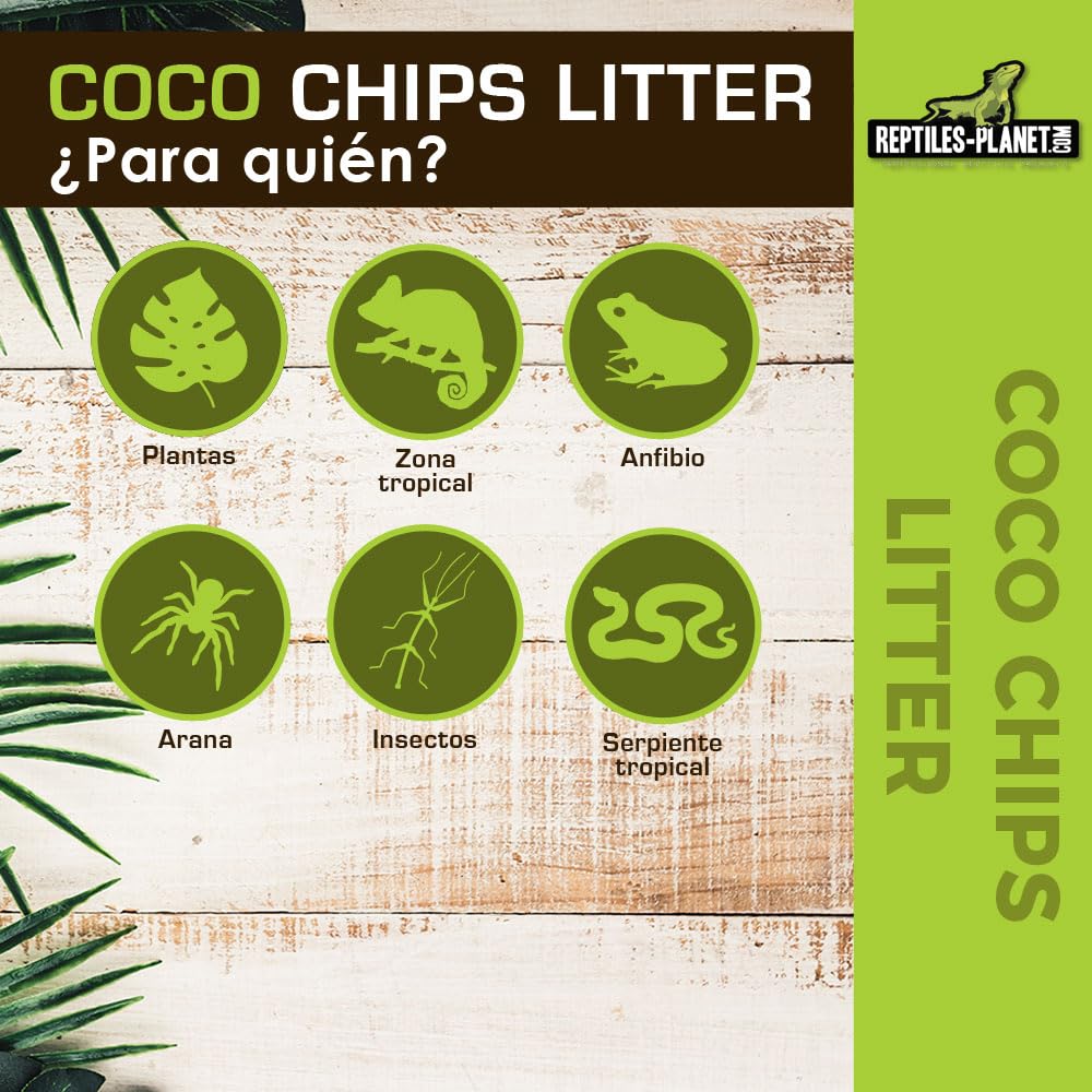 Coco Chips Substrat en Eclats de Coco pour Terrarium 6 Litres