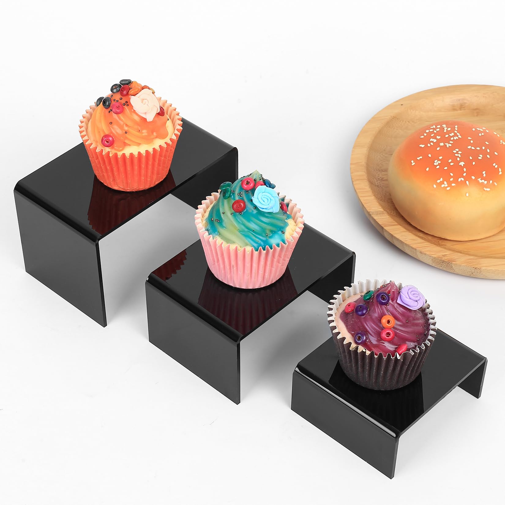 Alzate Display In Acrilico Trasparente - Set Da 9 Pezzi Per Esposizione Gioielli, Dolci E Oggetti Da Collezione - Foto 12