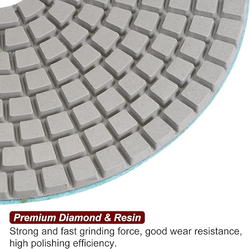 Miniatura 10 de HARFINGTON 5 almohadillas de pulido de diamante de 5 pulgadas de grano 6000 húmedoseco almohadilla de pulido para piedra hormigón mármol encimera