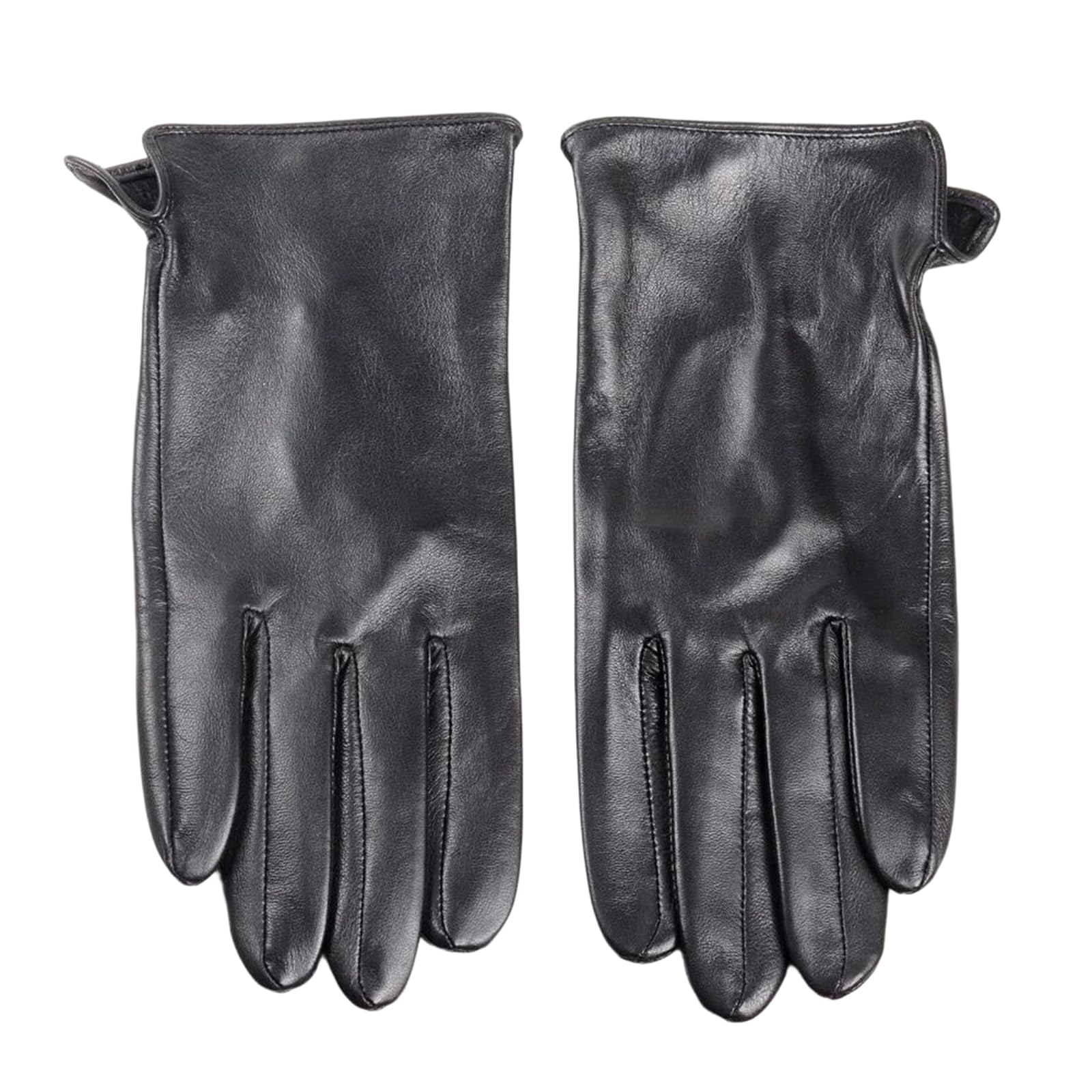 Guantes de piel de oveja auténtica morada para hombre, sin forro, abertura lateral, para pantalla táctil, mensajes de texto, conducción, moda