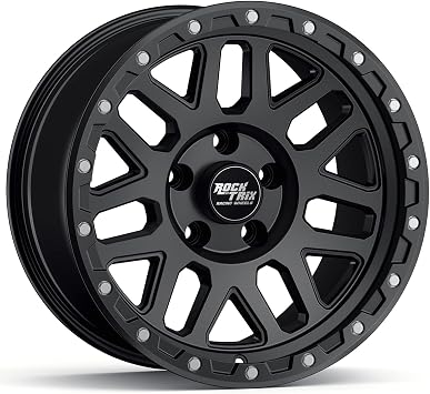 RockTrix RT110 20x9 Off-Road Wheels compatible with Toyota Tundra 2007-2021, Matte Black 5x150 Rims +12mm Offset for 33-35 Inch Tire Clearance, Fits Sequoia, Land Cruiser, And Fits Lexus LX570