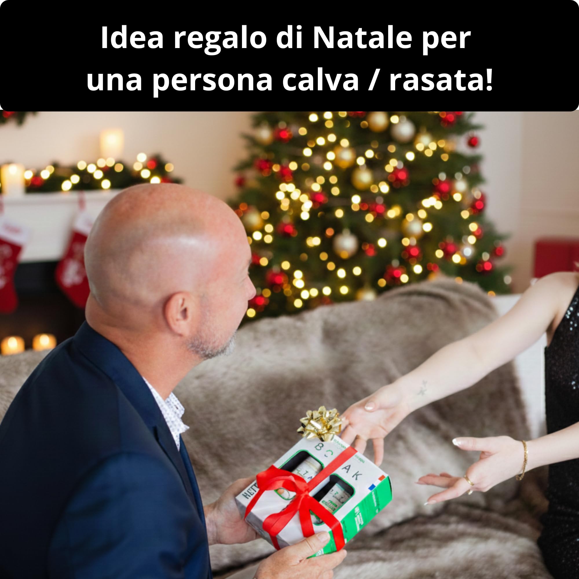 BOTAK Cofanetto Regalo Routine Quotidiana Testa Rasata e Calva | Francese | Detergente equilibrante 99% e Crema Idratante 97% di origine naturale, Vegan, Regalo ideale per Uomo e Papà