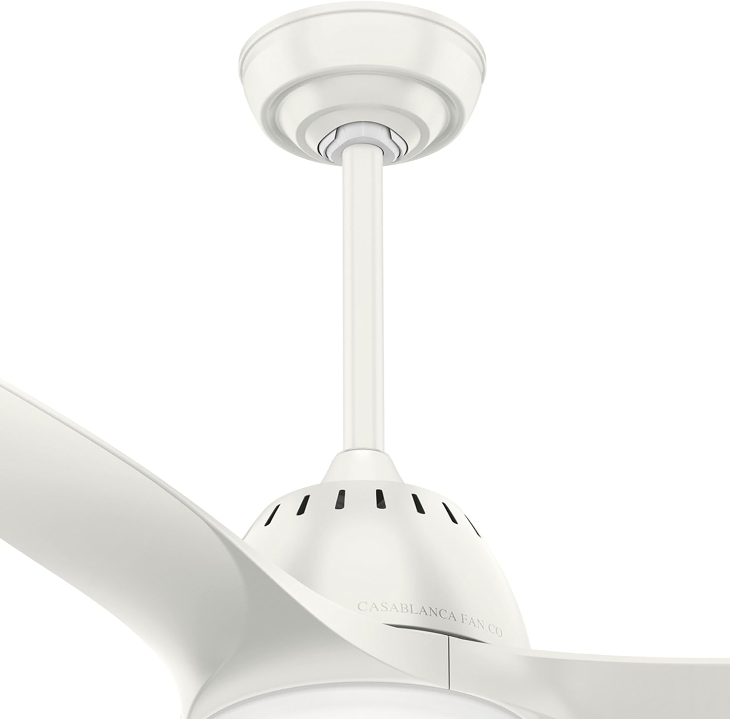 Casablanca 52 inch Contemporary Ceiling Fan with LED Light and Remote Control, Fresh White (Renewed)