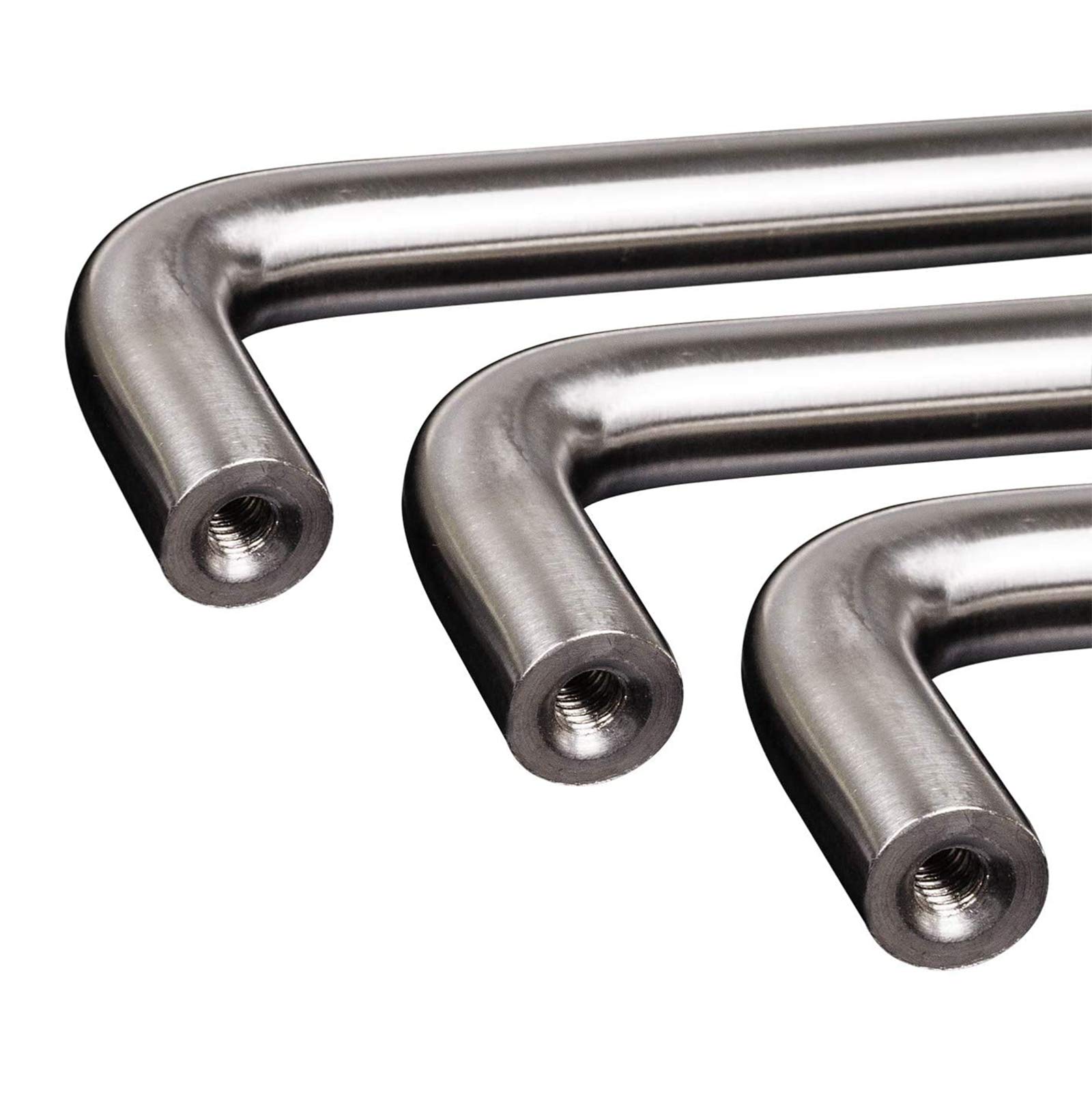 10 Stück Möbelgriffe Edelstahl 304 Schrankgriffe Küchengriffe Schubladengriff für Kleiderschrank Silber Küche Lochabstand (160mm) (Silber 128mm)