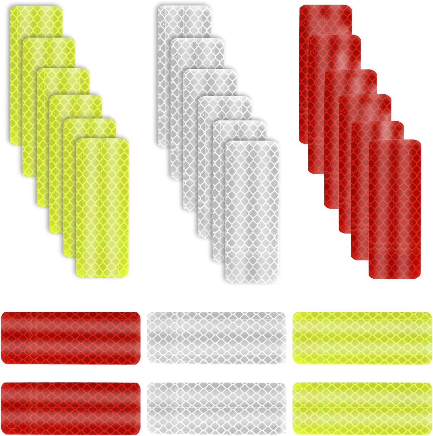 24 Pcs Reflective Stickers,Warning Reflective Stickers