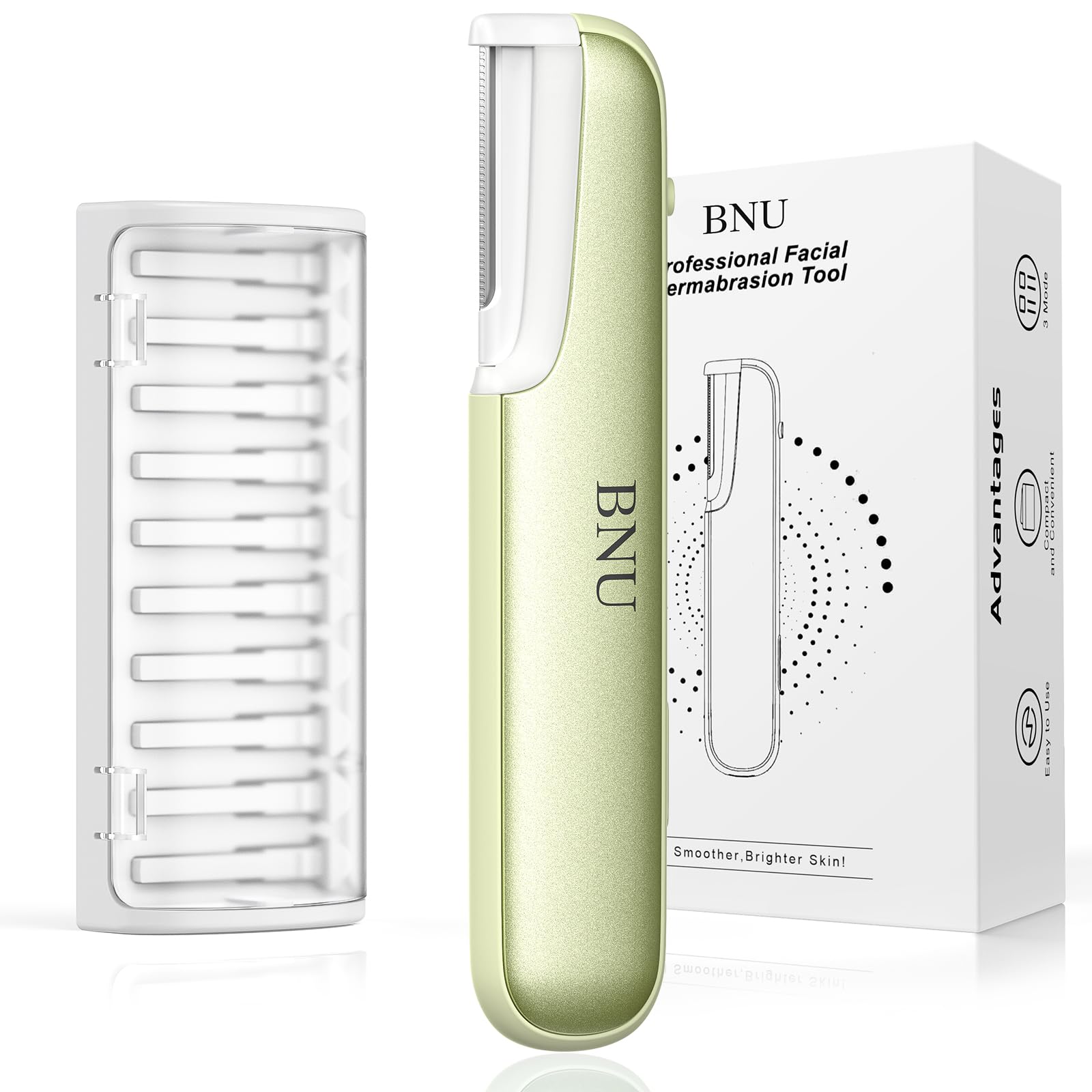 BNU Dermaplane Razor for Women Face Razor for Women with 10 Replaceable Blades - Face Exfoliation Razor -