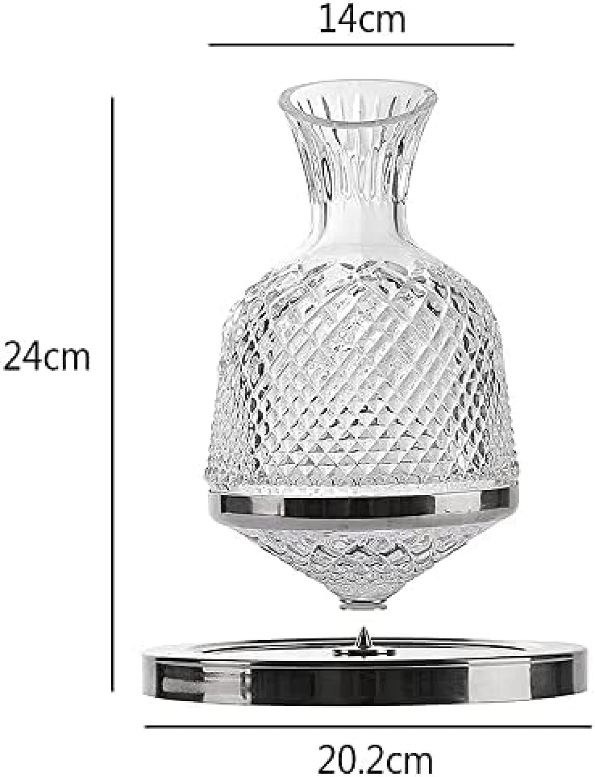 Jarra decantadora de vino, aireador de vino tinto giratorio, recipiente de cristal sin plomo para los amantes del vino, perfecto para airear y mejorar el sabor