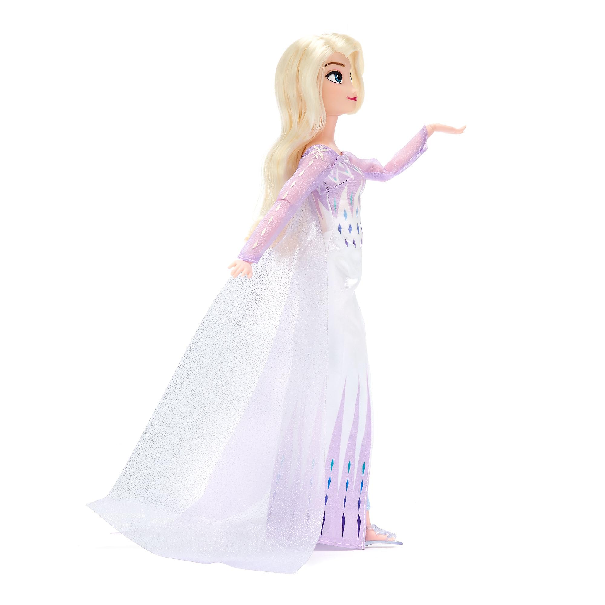 Disney Store Official - Die Eiskönigin 2 - ELSA - Klassische Puppe - 29 cm/11" - Voll bewegliche Disney Prinzessinnen Puppe im eisblauen Outfit - Mit Spielzeughaarbürste - Ab 3 Jahren geeignet