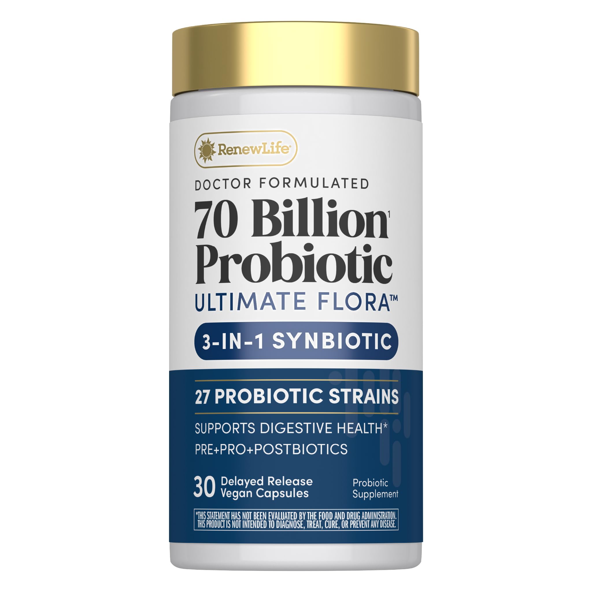 Renew Life Ultimate Flora Probiotic with Prebiotic 70 Billion CFU