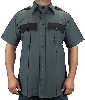 First Class 100% Polyester Two Tone Men's Uniform Shirt