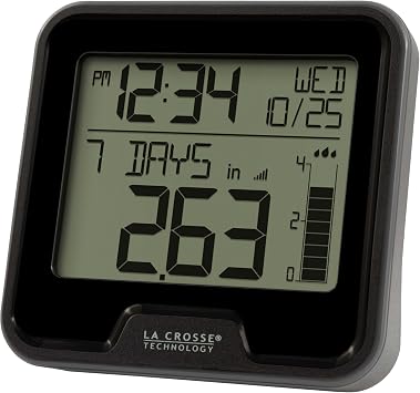محطة المطر اللاسلكية La Crosse Technology 724-1409 ، أسود