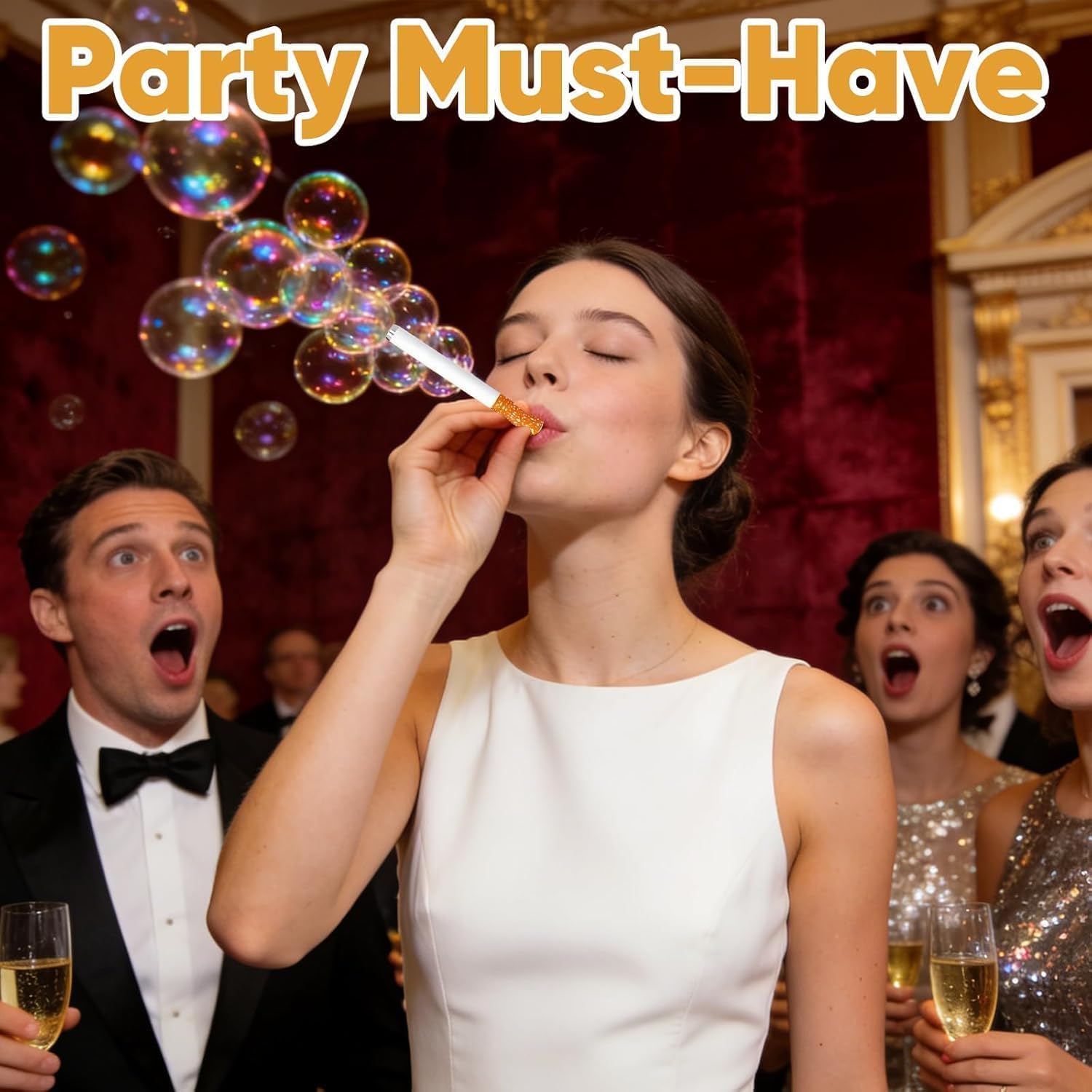 2 Stück Seifenblasen Zigaretten-Spielzeug, Bubble Puff Cigarettes for Party & Cosplay, Bubble Puff Zigaretten Toy, Novelty Gifts for Parties