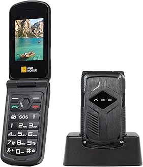 AGM M10 Rugged Basic Flip Phone, 4G Unlocked Feature Cell Phone, Pocket-sized, Waterproof & Drop-Proof, Speed Dial, SOS Button, 98dB Speaker, Large Fonts & Big Buttons, Dual SIM, FM Radio