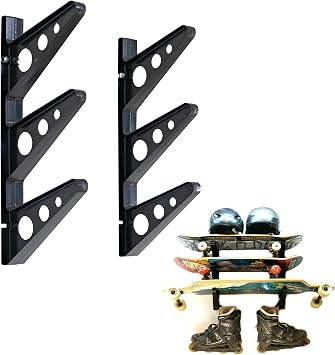 StoreYourBoard ABS Plastic Ski and Snowboard Storage Rack, Black, 20 in