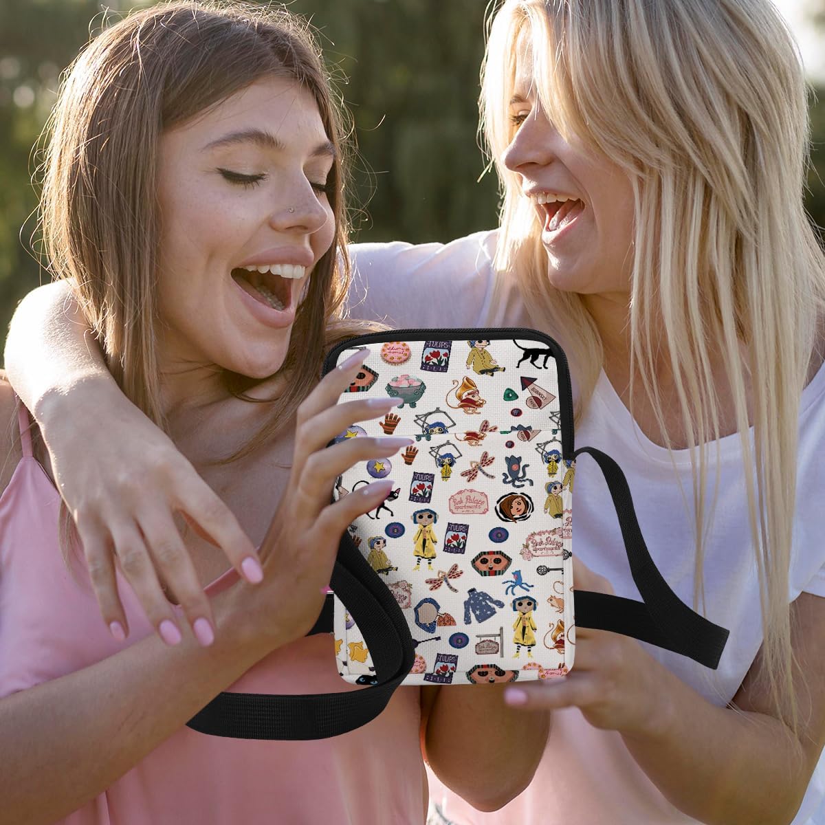 Anime Fans Cute Cross Body Bag Anime Gifts Phone Bag Shoulder Bags Adjustable Shoulder Straps Sling Bag Japanese Gifts - Image 2