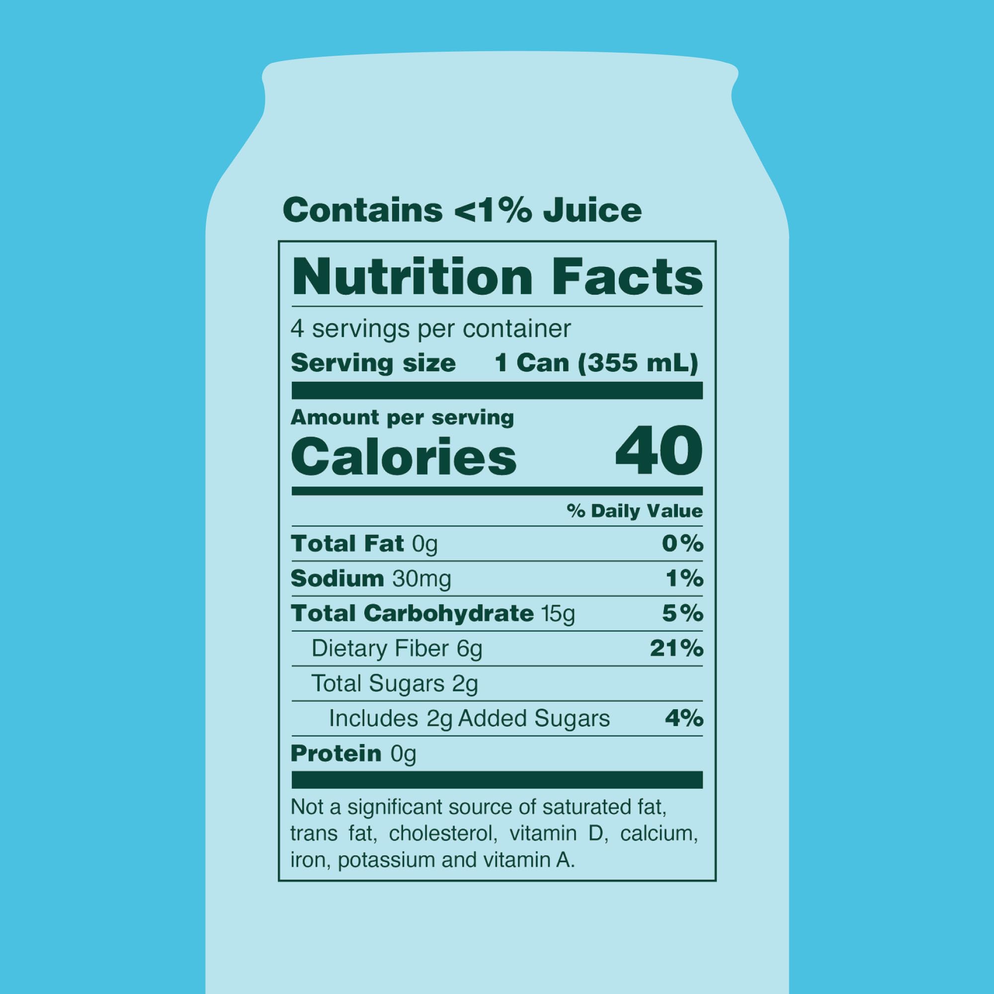 OLIPOP Prebiotic Soda Pop Cream Soda Prebiotics Botanicals Plant Fiber 12 fl oz 4 Cans — view 5