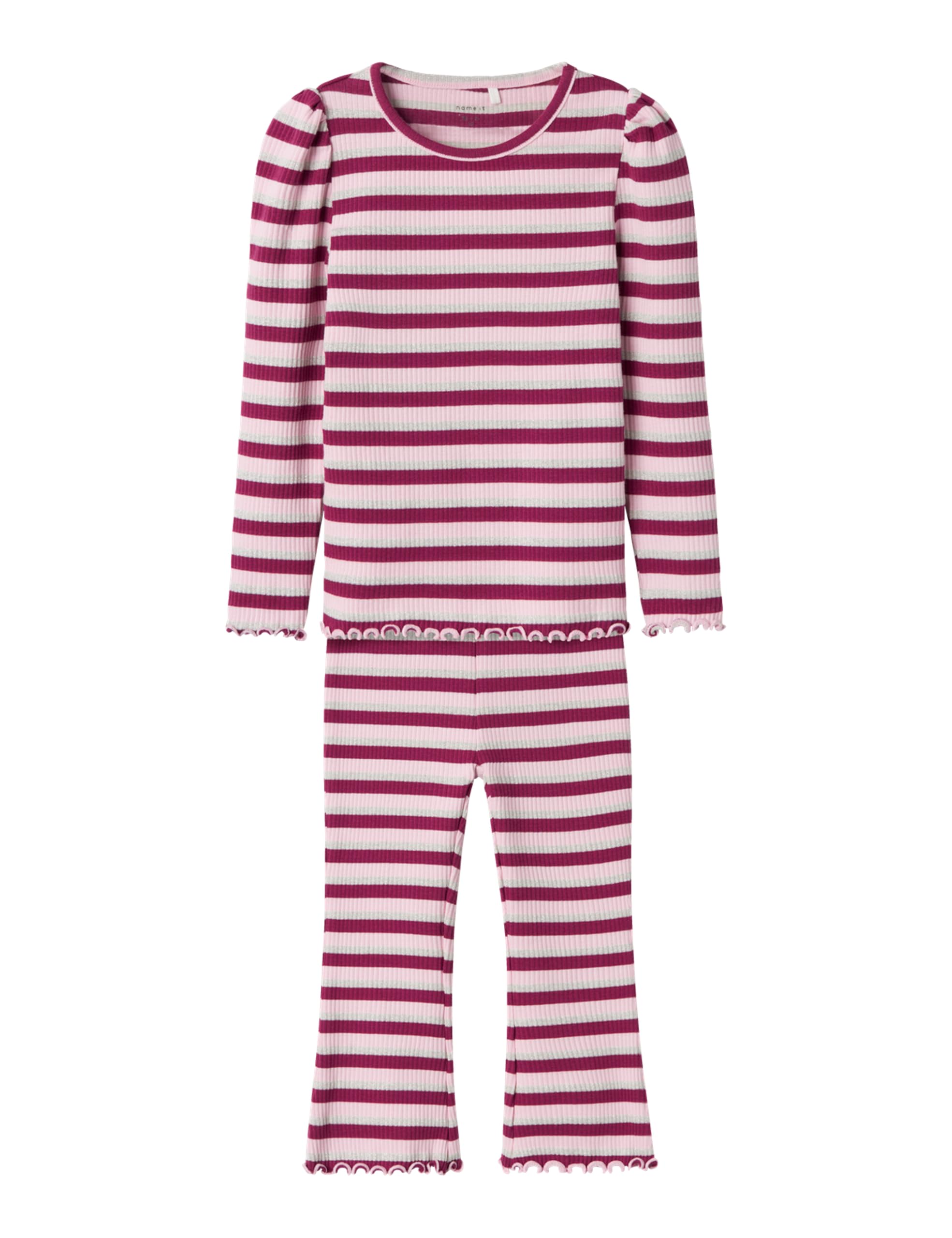 NAME IT Dziewczęca Nmfbalisa Ls Xsl Set Pb, Boysenberry, 116