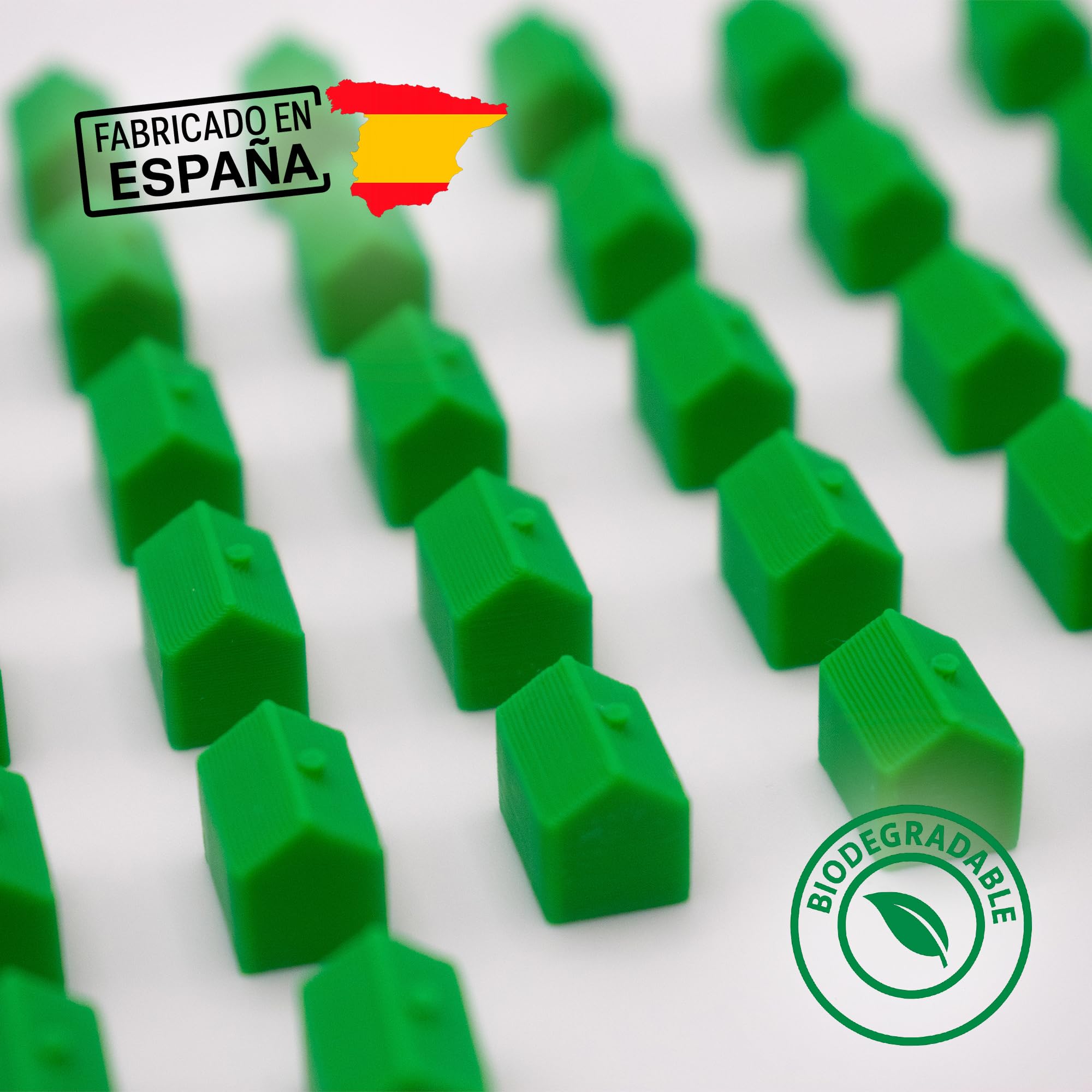 Pack De 32 Casas Y 12 Hoteles Para Monopoly | Accesorios De Repuesto Y Expansión | Fabricado En España Con PLA Biodegradable