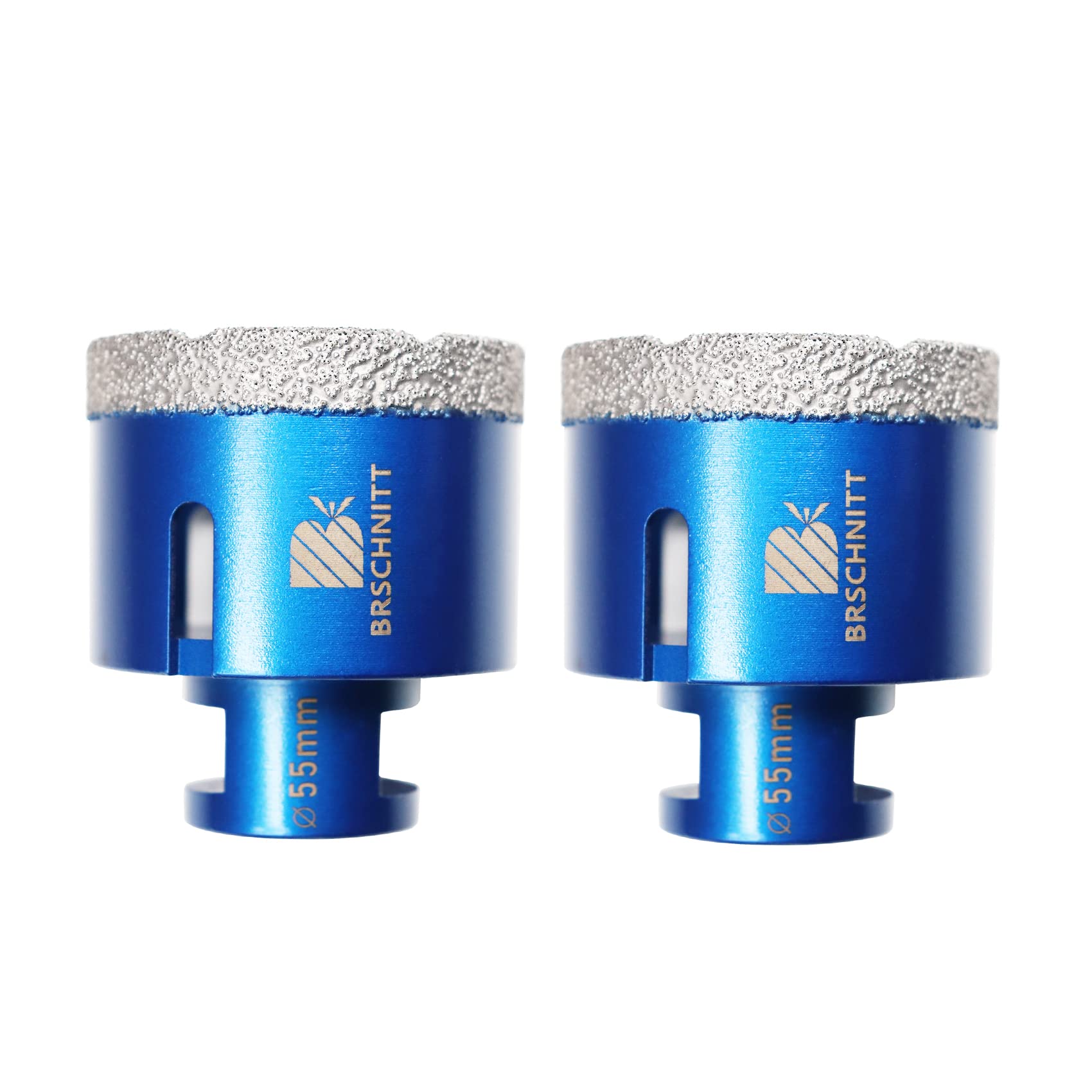 Diamond Drill Bit 55mm,BRSCHNITT 2pcs M14 Vacuum Brazed Diamond Tip Drill Bit for Tile Porcelain Stoneware Ceramic Marble Granite Drilling,Suitable For Angle Grinders — image 1