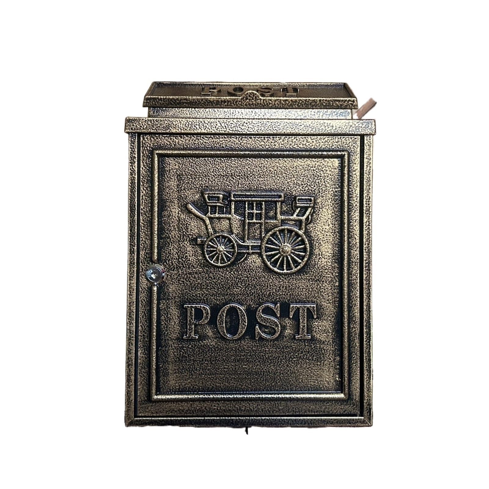 Post Box Villa Letter Box Rain-Proof Old-Fashioned Mailbox Outdoor Creative(Carriage Spot)
