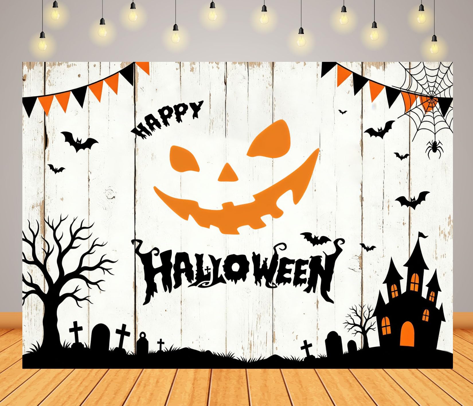 20x10FT (6x3m) Volto Zucca Happy Halloween Sfondo Fotografico