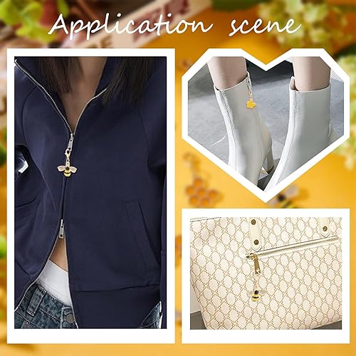 Miniatura 6 de BENECREAT Dijes de aleación con cremallera de flores, plata antigua y platino