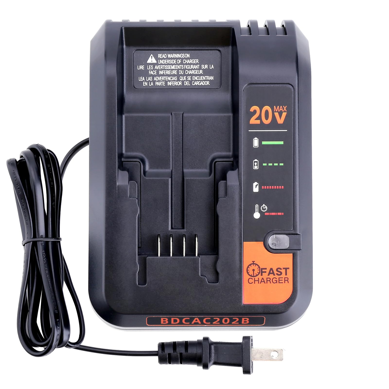Qbmel 20 Volt Lithium Battery Charger BDCAC202B Replacement for Black and Decker 16V-20V MAX Lithium Battery LBXR20 LBX4020 LBXR20 LBXR2020 LBXR2020-OPE
