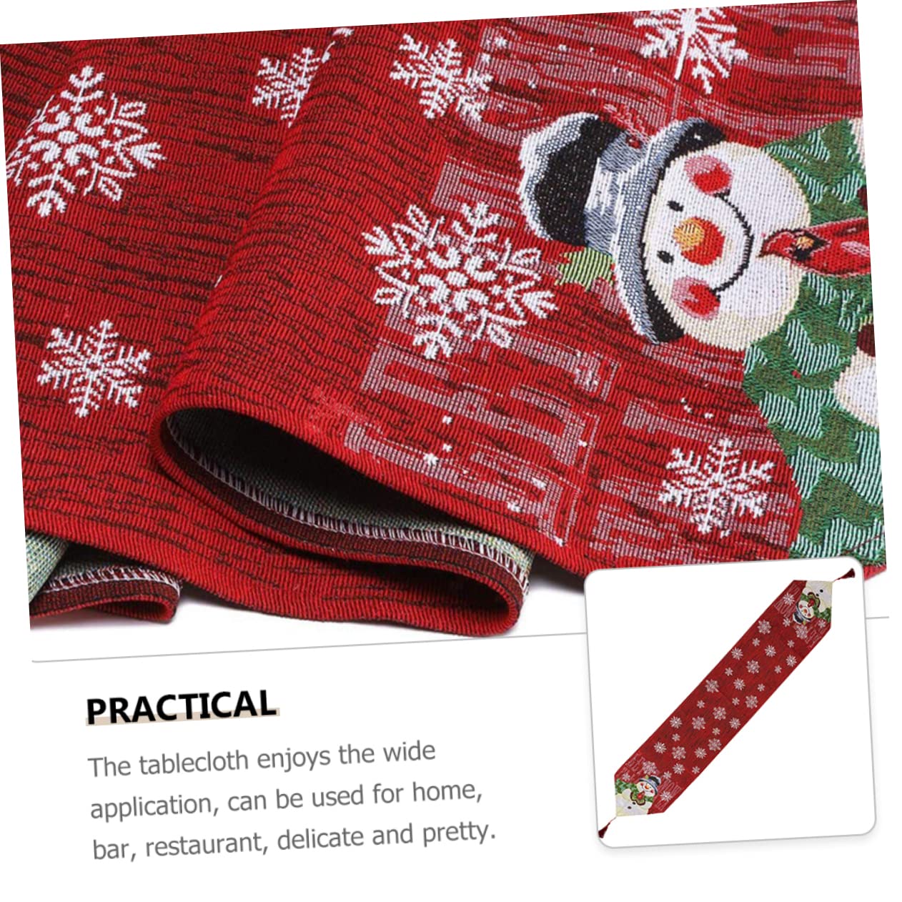 ABOOFAN 3 Stck. Weihnachtstischläufer Weihnachts-mitteldecken Christmas Table Cloth Tischläufer aus Käsetuch für Esstisch Weihnachten Schneemann Esstisch Ornament