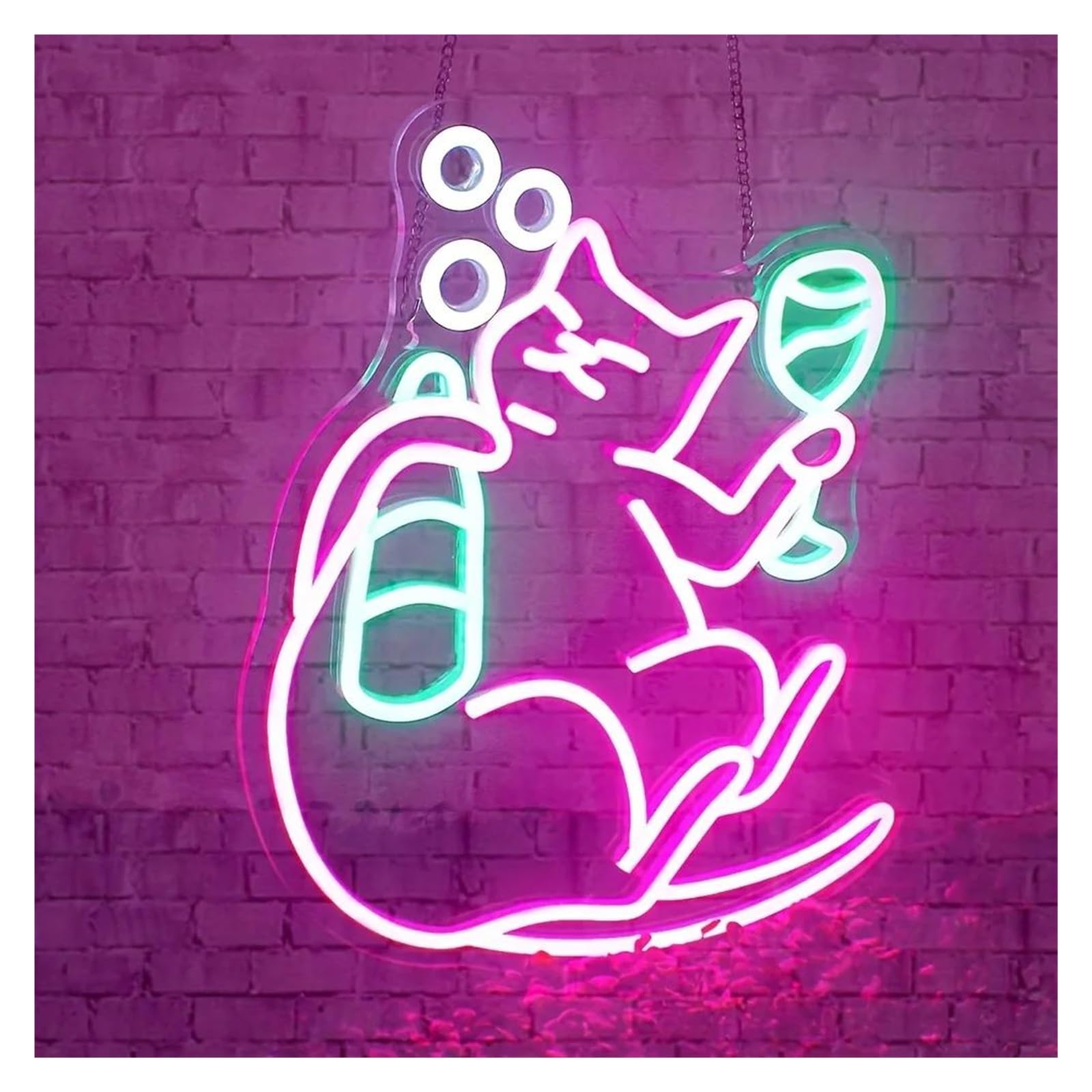 LEMST Sign Lamp Beer Cat Neon Sign, Suitable for Hotels, Living Rooms, Game Halls, Parties, Bedrooms, USB Powered 40x32cm