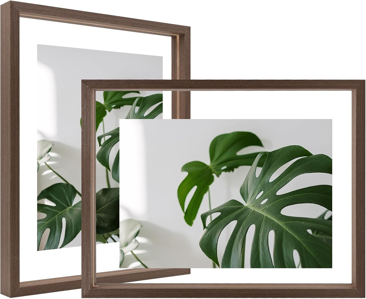 Egofine 9x12 Floating Frames Set of 2, Double Glass