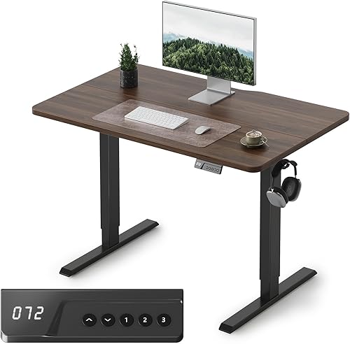 Miniatura 198 de FEZIBO - Escritorio eléctrico ajustable para trabajar sentado o de pie, 40 x 24 pulgadas, para oficina en casa, escritorio ergonómico para Negro