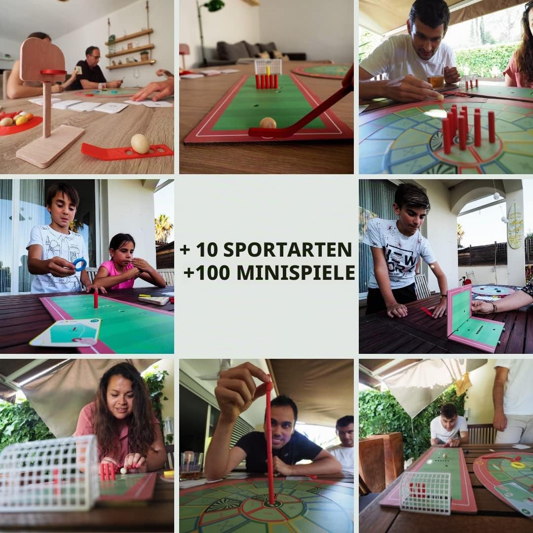 OLYMPLAKKS | Multisport-Brettspiel | Von 7 bis 99 Jahren | 2 bis 5 Spieler | + 10 Sportarten | + 100 Sport Tests | für Kinder und Erwachsene | Geschicklichkeitsspiel | für die ganze Familie