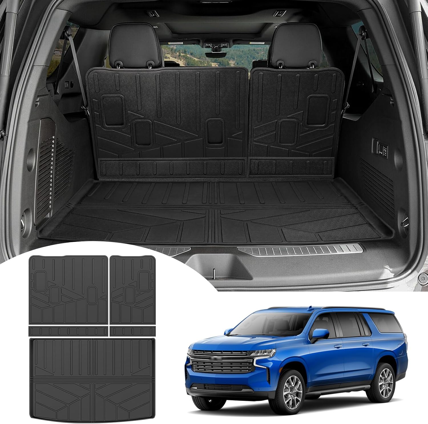 JTYZSM Trunk Mat & Backrest Mat for 20212024 Chevrolet
