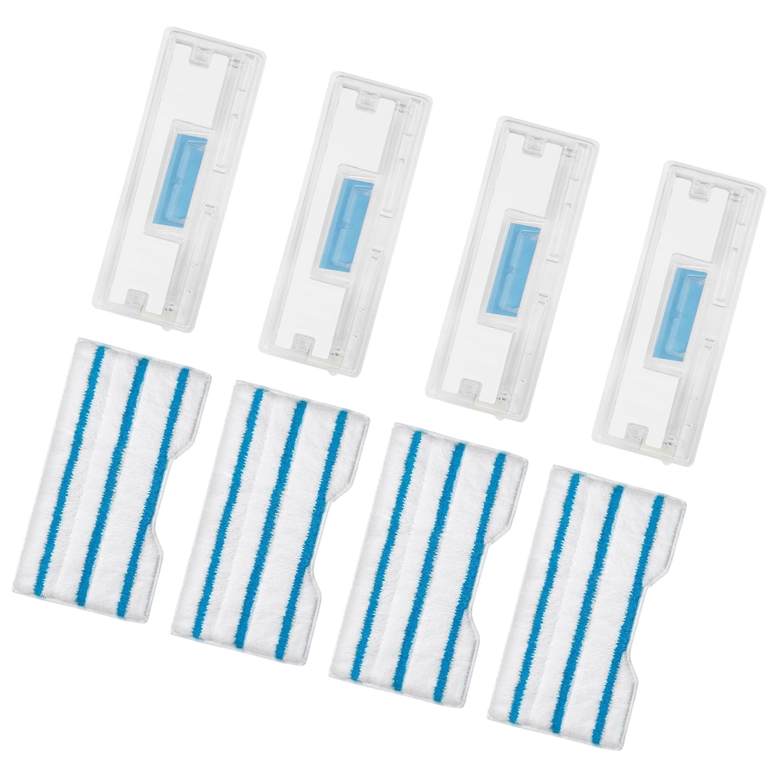 CUNZJIA Pack of 4 Efficient Steaming Mop Pad Fiber Texture Suitable for on Tiles Wood Laminate and Marble Floors