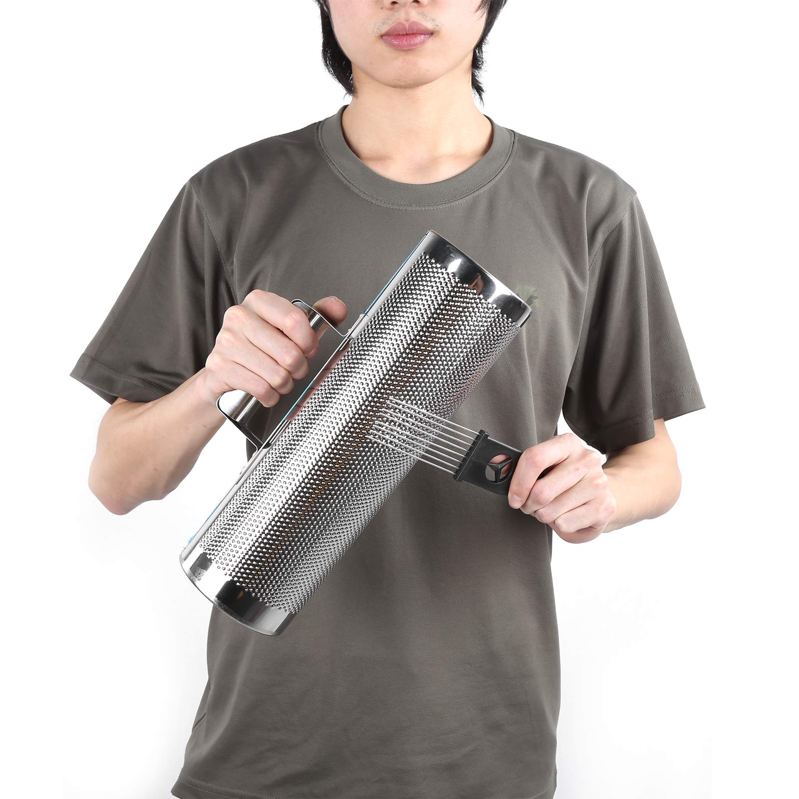Guiro Shaker, Guiro Shaker with Scraper Strumento musicale Guiro Strumento a percussione Orff + Scraper Strumenti per l'insegnamento musicale 4x12in Tipo A percussione