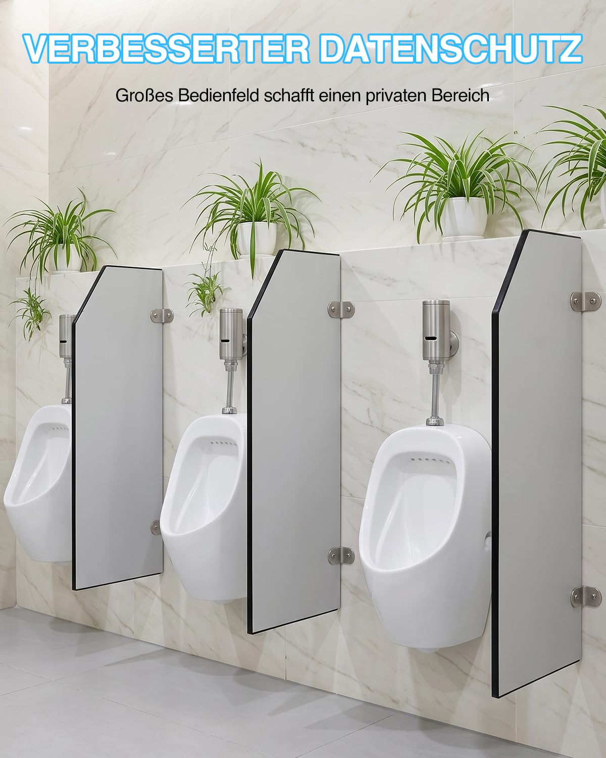 Ścianka działowa do pisuaru, 90 x 40 cm, męska, wodoszczelna, montowana na ścianie, wodoszczelna ochrona przed wzrokiem do miejsc publicznych, przedszkoli, szkół, biur (łatwa instalacja)