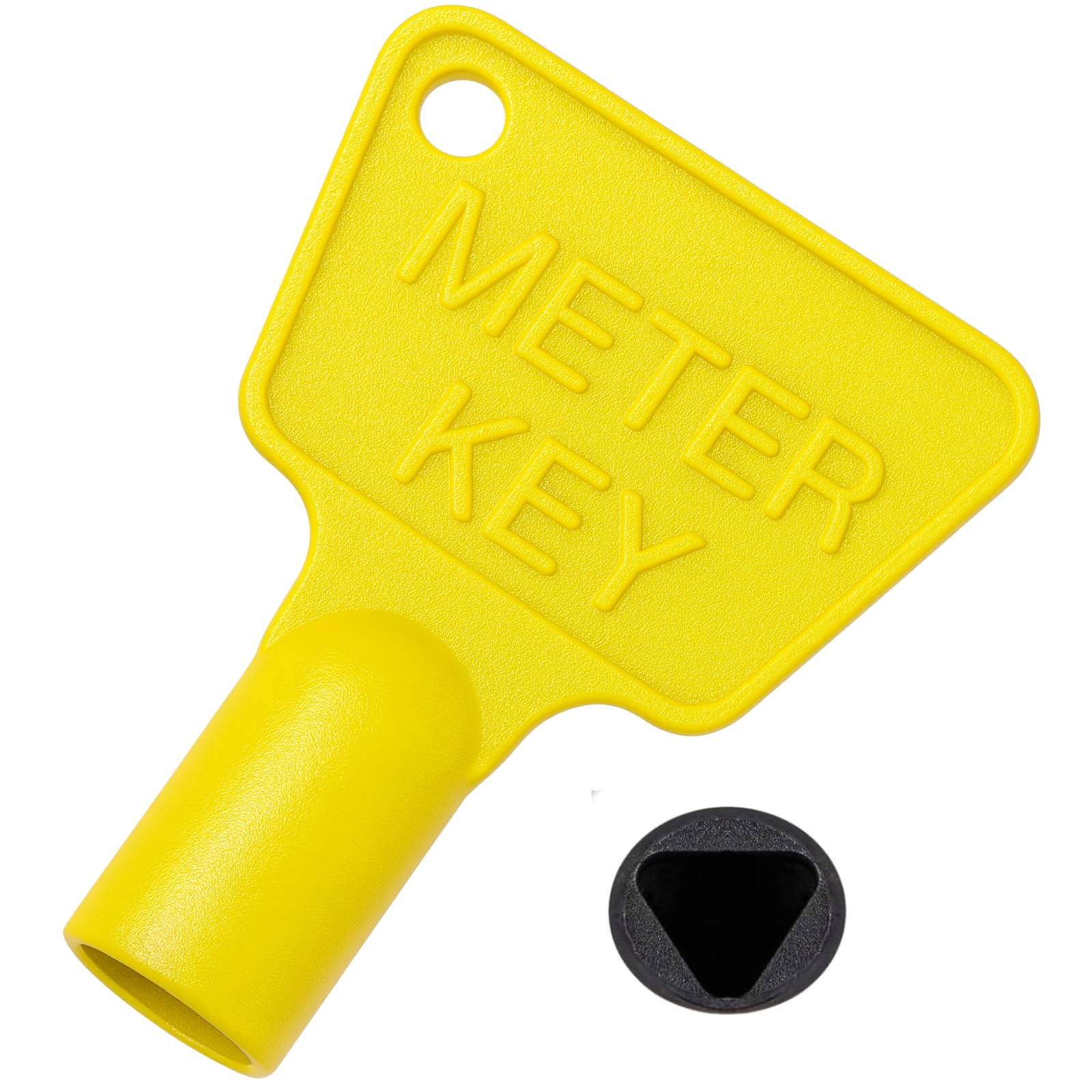 Howsehold Yellow Gas Meter Box Key [1 Key] Triangular Electric Utility Box Key Plastic Black Gas Meter Key For Reading