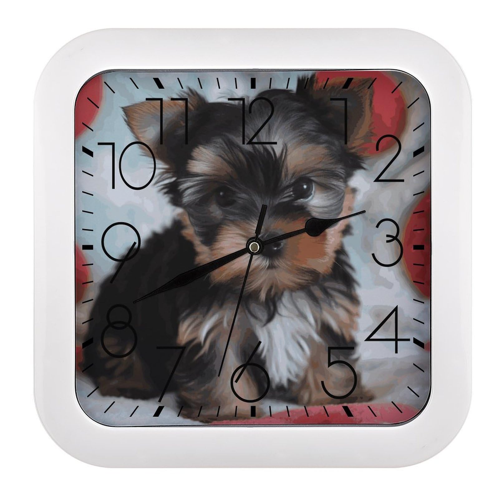 Horloge murale carrée de 25,4 cm fonctionnant à piles pour la maison