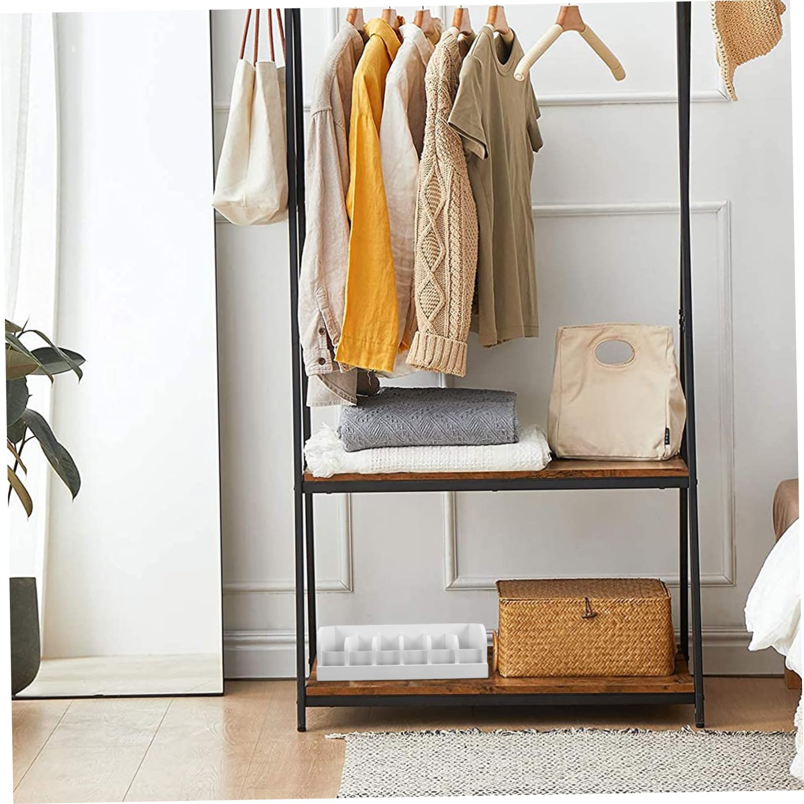 Gatuida Scatola Porta Oggetti in Legno Per Cinture Organizer Armadio Multi-scomparto Scatola Per Cravatte e Accessori Compatta Ed Elegante