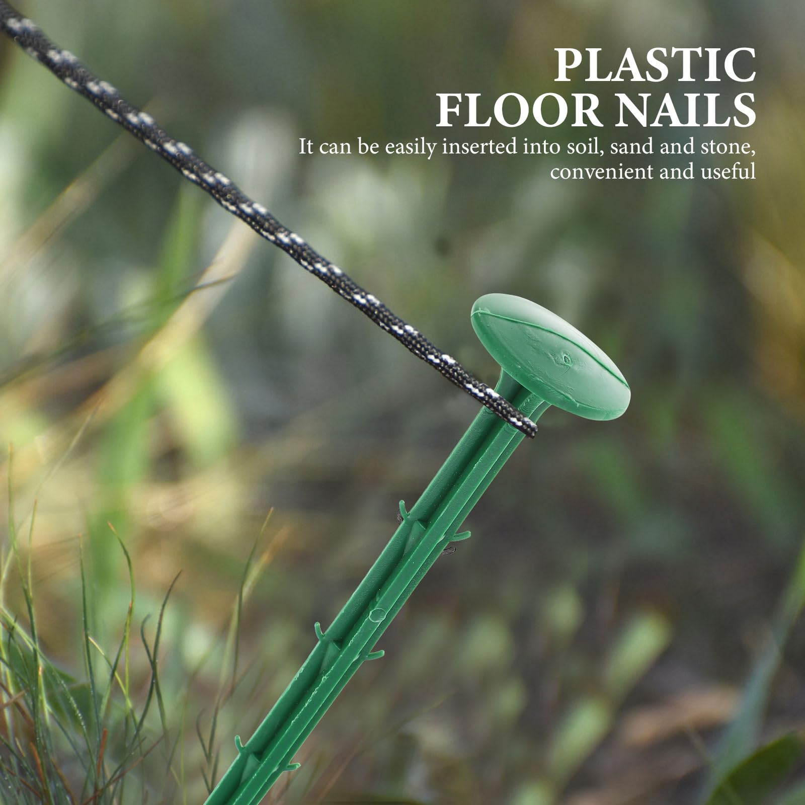 Piquets de Plastique Verts 100 Pièces, Tuteurs de Jardinage Robustes