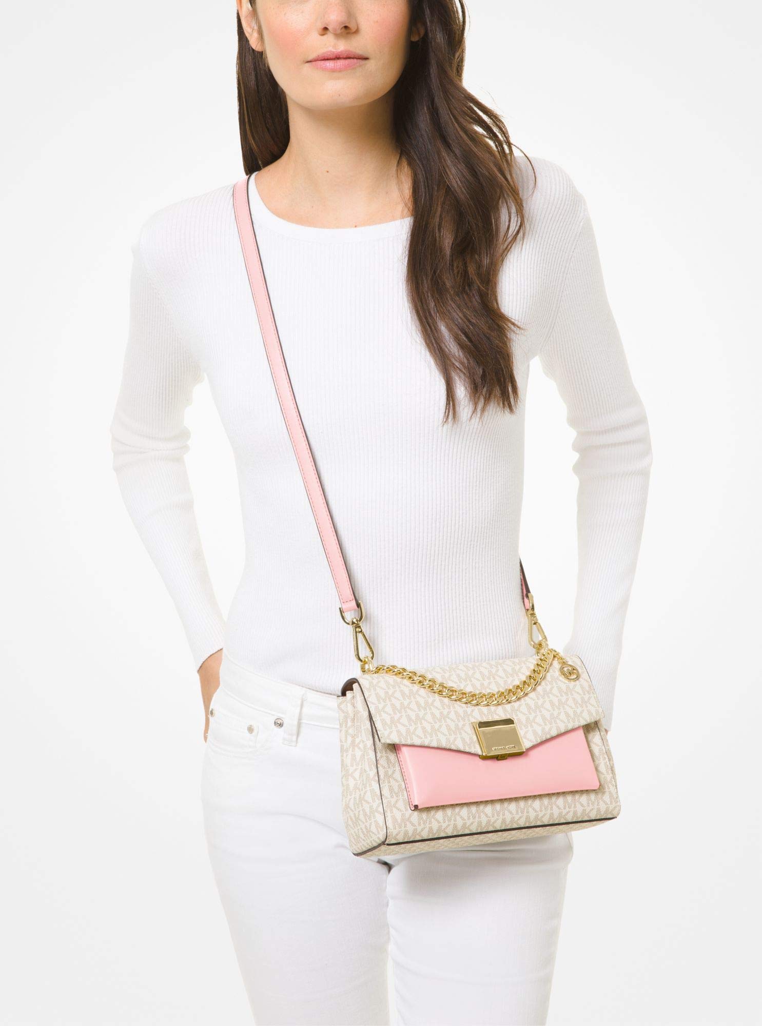 Michael Kors Lita Medium TwoTone Logo Crossbody Bag,...B09258935B