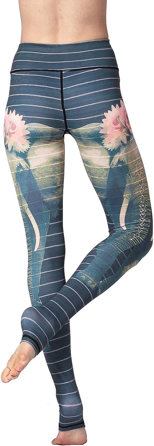 Women Yoga Pants Printed Over The Heel Stirrup Yoga Leggings High Waist Power Flex Capris Leggings for Fitness Running - Image 3