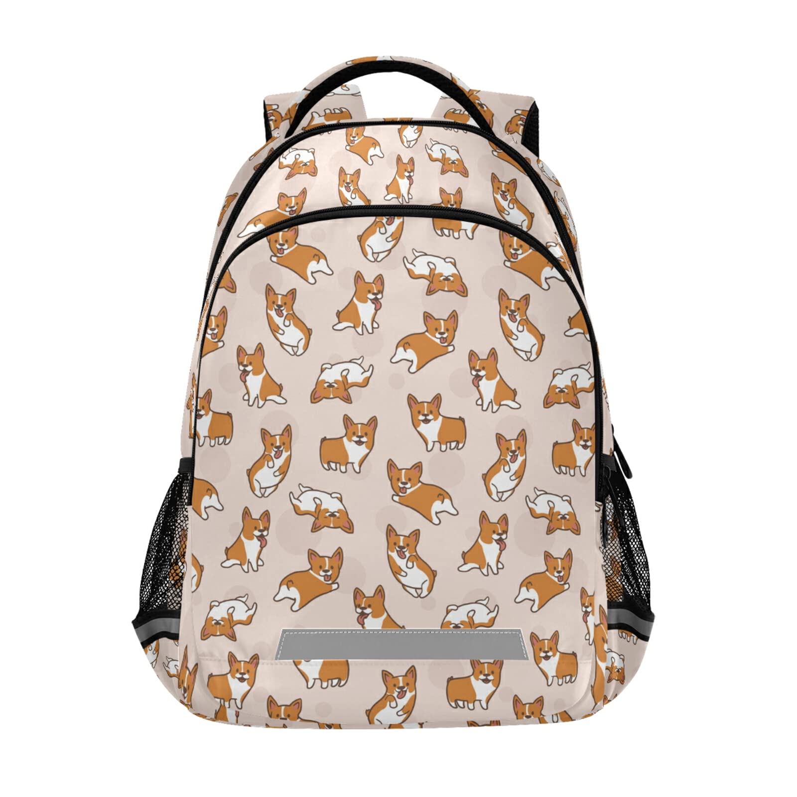 ALAZA Cute Little Corgi Dogs Backpacks Travel Laptop Daypack School Book Bag for Men Women Teens Kids one-size